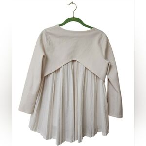 Lululemon Athletica, Accordion Pleated Long Sleeve Top, Off White